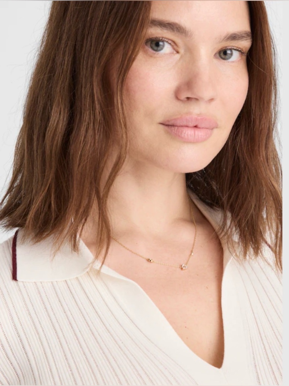 NWT Madewell Demi-Fine Crystal Station Necklace - Picture 2 of 7